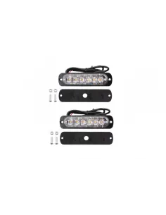 Set 2 Stroboscoape 10-30V, 6 Led-uri cu lumina portocalie