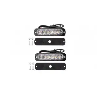 Set 2 Stroboscoape 10-30V, 6 Led-uri cu lumina portocalie