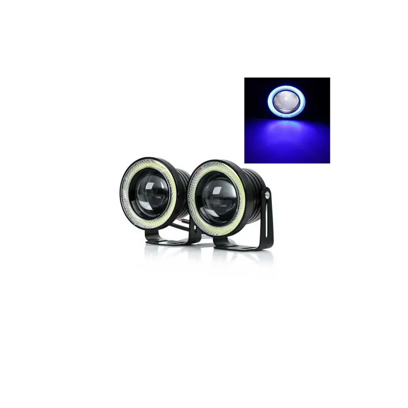 Set 2 proiectoare auto cu LED Angel Eyes, 64mm red-mag.ro