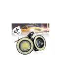 Set 2 proiectoare auto cu LED Angel Eyes, 64mm red-mag.ro
