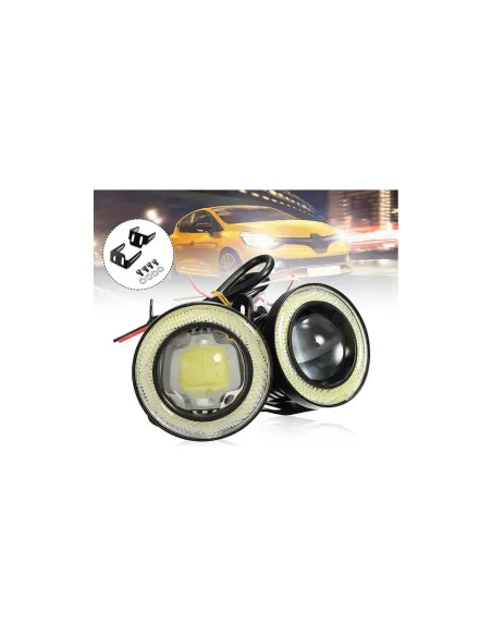 Set 2 proiectoare auto cu LED Angel Eyes, 64mm red-mag.ro