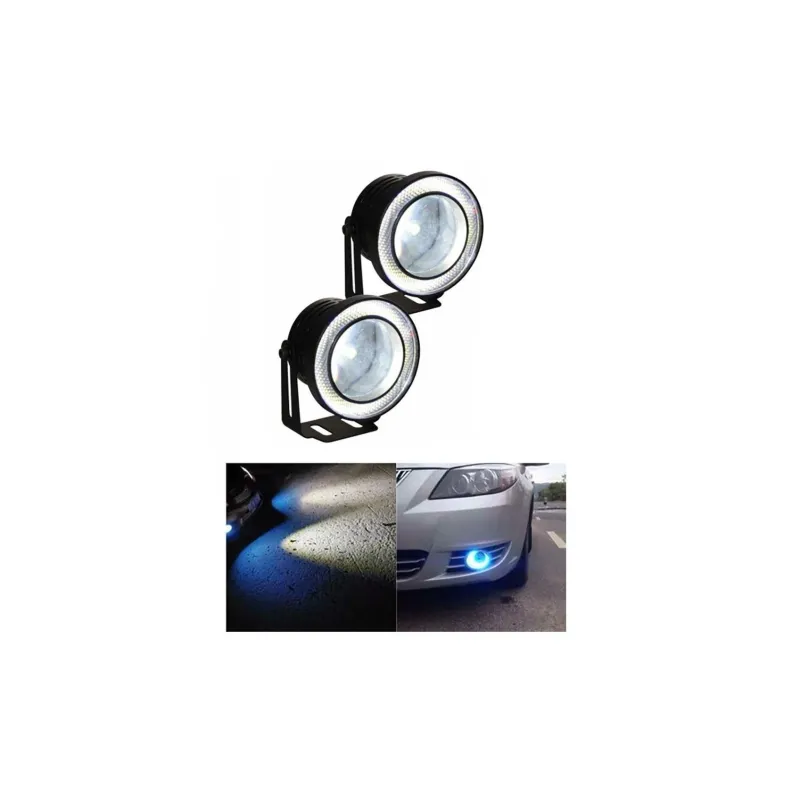 Set 2 proiectoare auto cu LED Angel Eyes, 64mm red-mag.ro