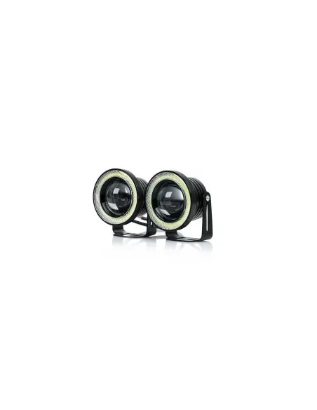 Set 2 proiectoare auto cu LED Angel Eyes, 64mm red-mag.ro