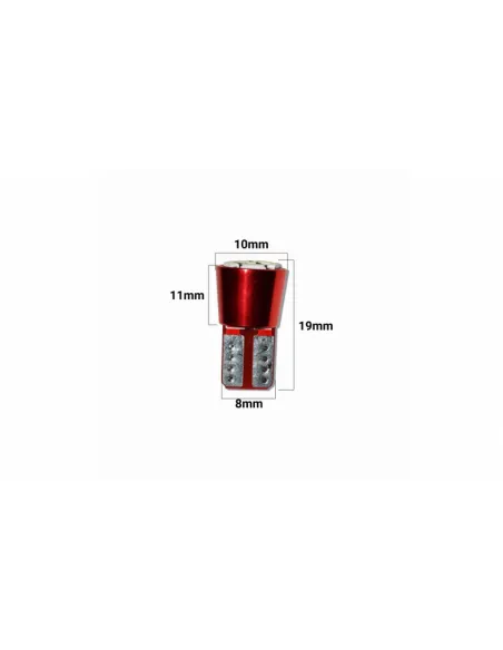 Set 2 x becuri led pozitie T10 cu 6 led-uri SI Canbus, culoare