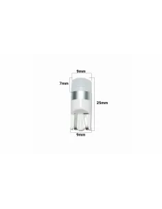 Set 2 x Bec led W5W T10 cu LED CSP Seoul 5W - Alb pur red-mag.ro