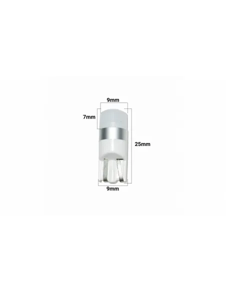 Set 2 x Bec led W5W T10 cu LED CSP Seoul 5W - Alb pur red-mag.ro