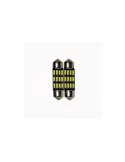 Set 2 x Bec LED 36mm, 12LED SMD, 12V, ALB, 4014 red-mag.ro