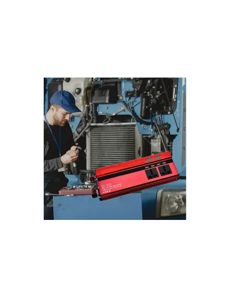 Invertor auto 1000W, 4 USB, 3 iesiri 220V red-mag.ro