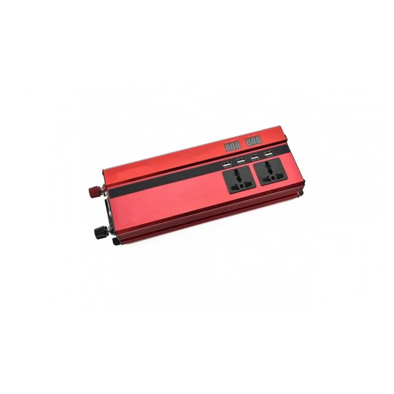 Invertor auto 1000W, 4 USB, 3 iesiri 220V red-mag.ro