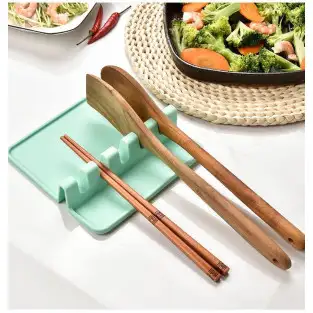 Suport de bucătărie din silicon pentru polonice și linguri de