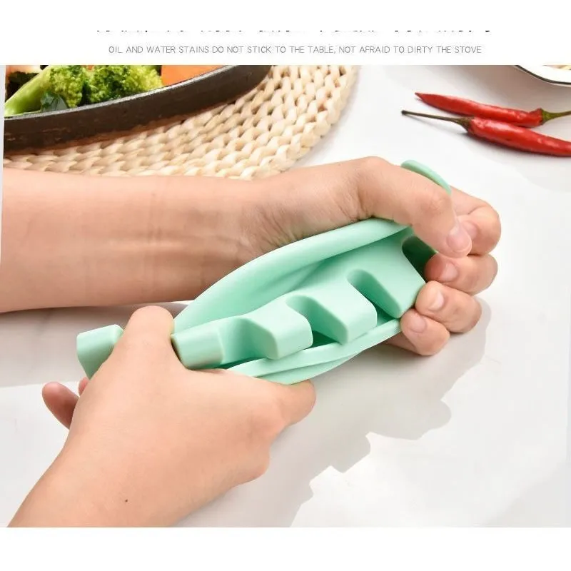 Suport de bucătărie din silicon pentru polonice și linguri de