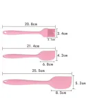 Set 5 ustensile de bucatarie din silicon ROZ red-mag.ro