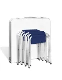 Set camping cu masa reglabila si 4 scaune, MDF, 120 x 60 cm