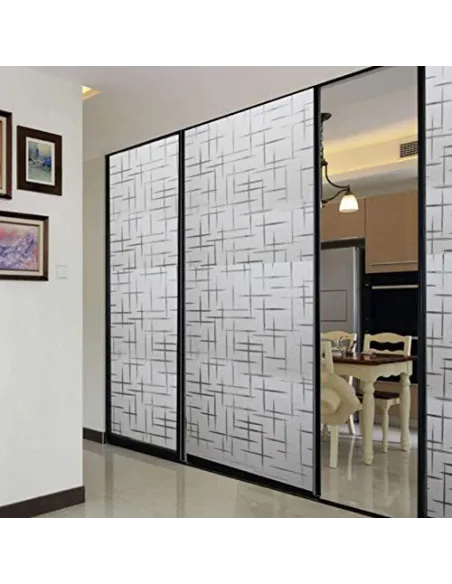 Folie decorativa pentru geam, 45 cm x 300 cm, Cross Pattern