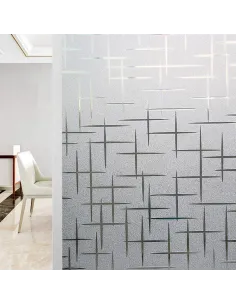 Folie decorativa pentru geam, 45 cm x 300 cm, Cross Pattern