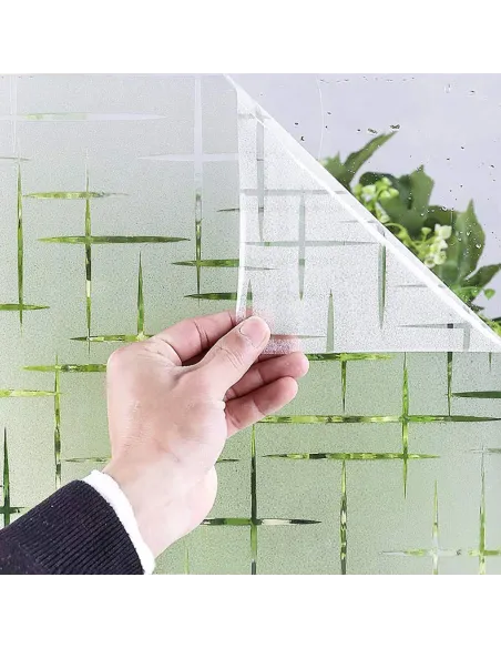 Folie decorativa pentru geam, 45 cm x 300 cm, Cross Pattern