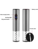 Set accesorii pentru vin cu tirbuson electric, 4 piese