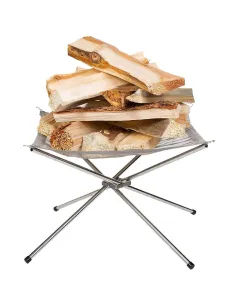 Semineu portabil din otel inoxidabil pentru camping, picnic