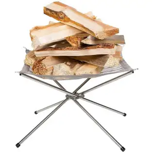 Semineu portabil din otel inoxidabil pentru camping, picnic