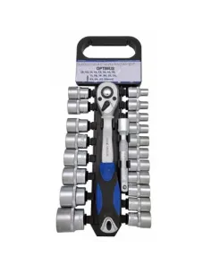 RIB-Set 20 Piese, Cheie cu Clichet 1/2", Capete Chei Tubulare