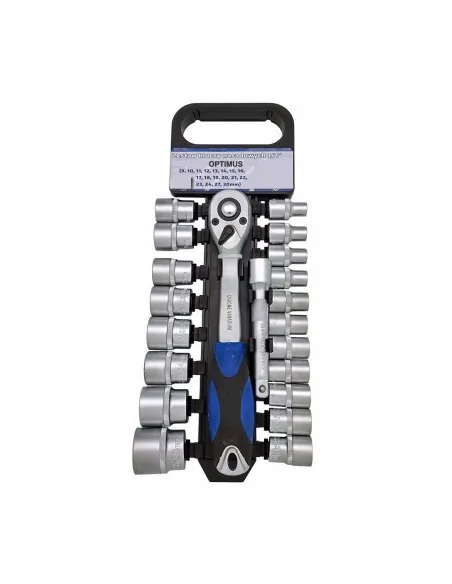 RIB-Set 20 Piese, Cheie cu Clichet 1/2", Capete Chei Tubulare