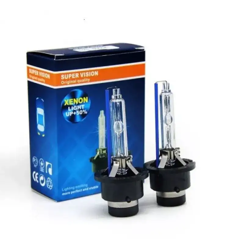 Set 2 becuri Xenon D2S White auto pentru far, suport plastic