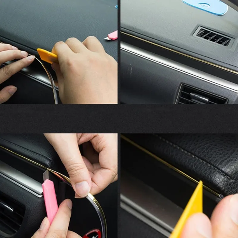 Banda LED lumini ambientale auto, 5 unitati, 6M, iOS, Android