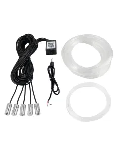 Banda LED lumini ambientale auto, 5 unitati, 6M, iOS, Android