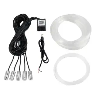 Banda LED lumini ambientale auto, 5 unitati, 6M, iOS, Android