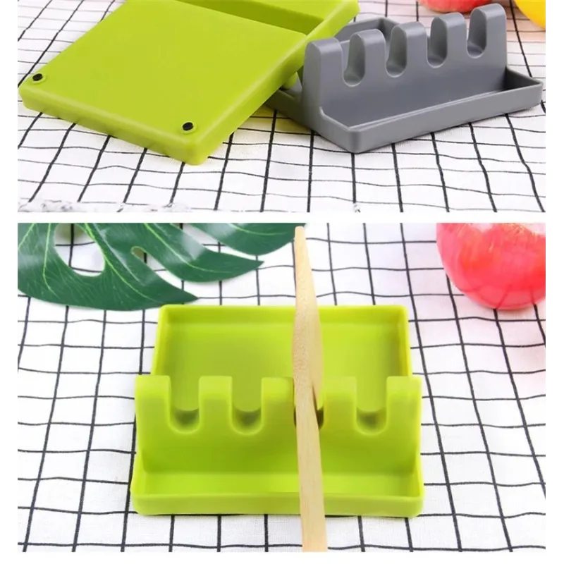 Suport de bucătărie din silicon pentru polonice și linguri de