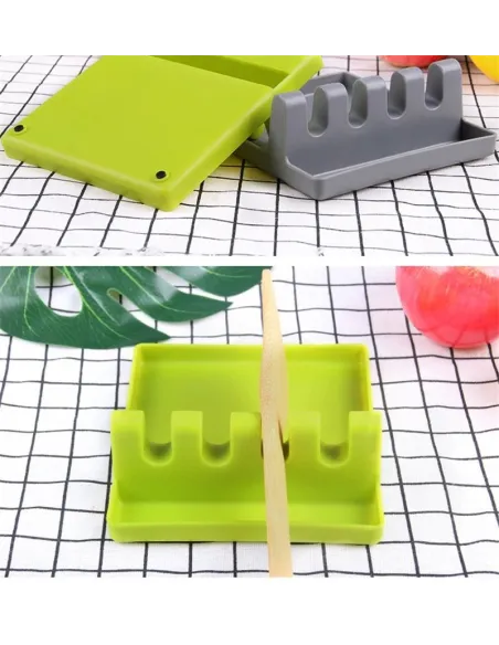 Suport de bucătărie din silicon pentru polonice și linguri de