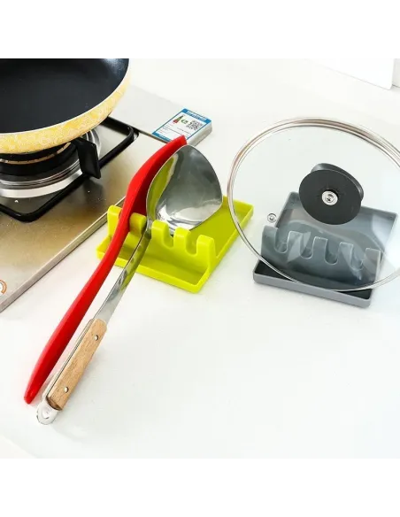 Suport de bucătărie din silicon pentru polonice și linguri de