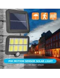 Set 2 x Proiector solar 160 LED 8 COB senzor de lumina si
