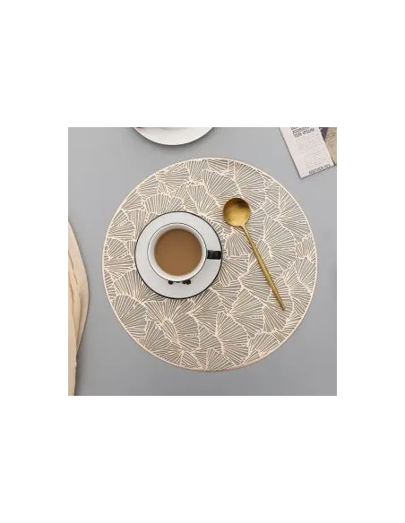 Set 6 suporti farfurie, model rotund red-mag.ro