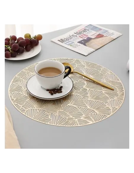 Set 6 suporti farfurie, model rotund red-mag.ro