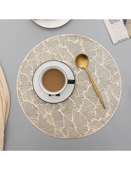 Set 6 suporti farfurie, model rotund red-mag.ro