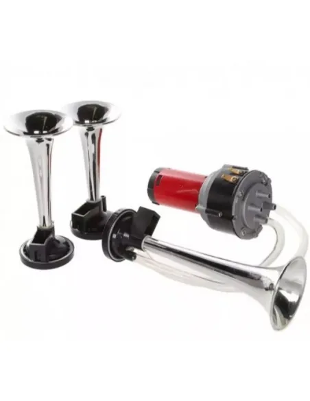 Claxon 12V cu 3 goarne si compresor red-mag.ro