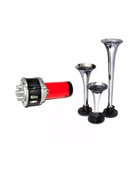 Claxon 12V cu 3 goarne si compresor red-mag.ro