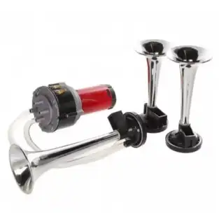 Claxon 12V cu 3 goarne si compresor red-mag.ro 2
