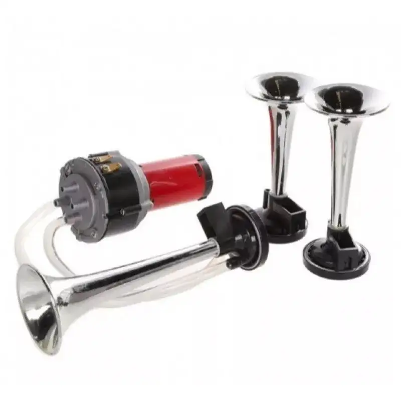 Claxon 12V cu 3 goarne si compresor red-mag.ro