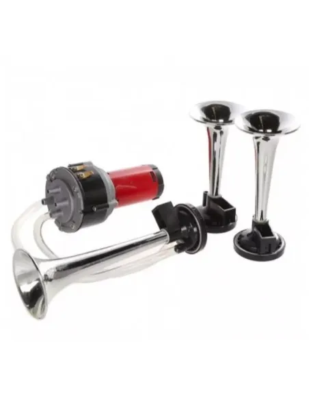 Claxon 12V cu 3 goarne si compresor red-mag.ro