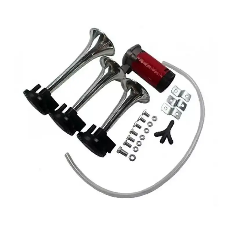 Claxon 12V cu 3 goarne si compresor red-mag.ro