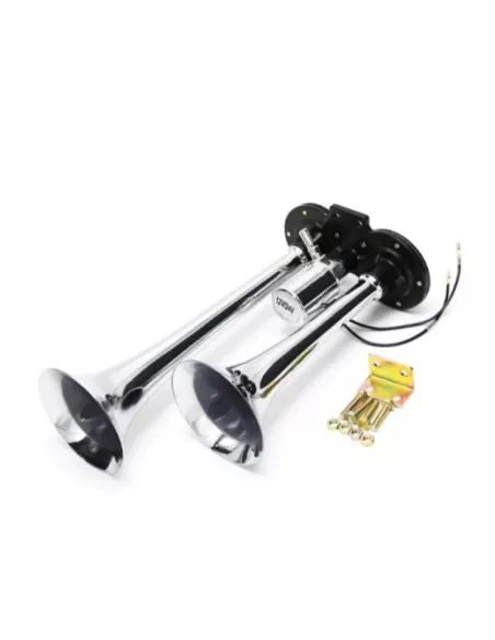 Claxon auto Camion cu 2 goarne 12V, electrovalva inclusa