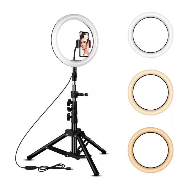 Lampa Ring Light LED 8" Circulara cu Lumina rece / naturala /