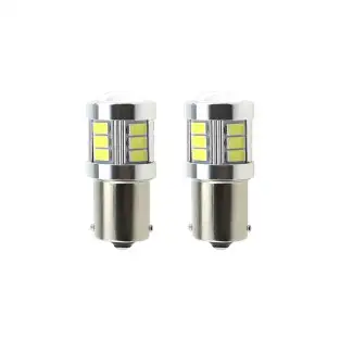 Set 2 x Becuri auto LED, 18 SMD, lupa, 12-24V red-mag.ro