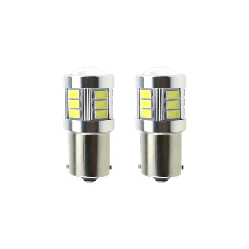 Set 2 x Becuri auto LED, 18 SMD, lupa, 12-24V red-mag.ro