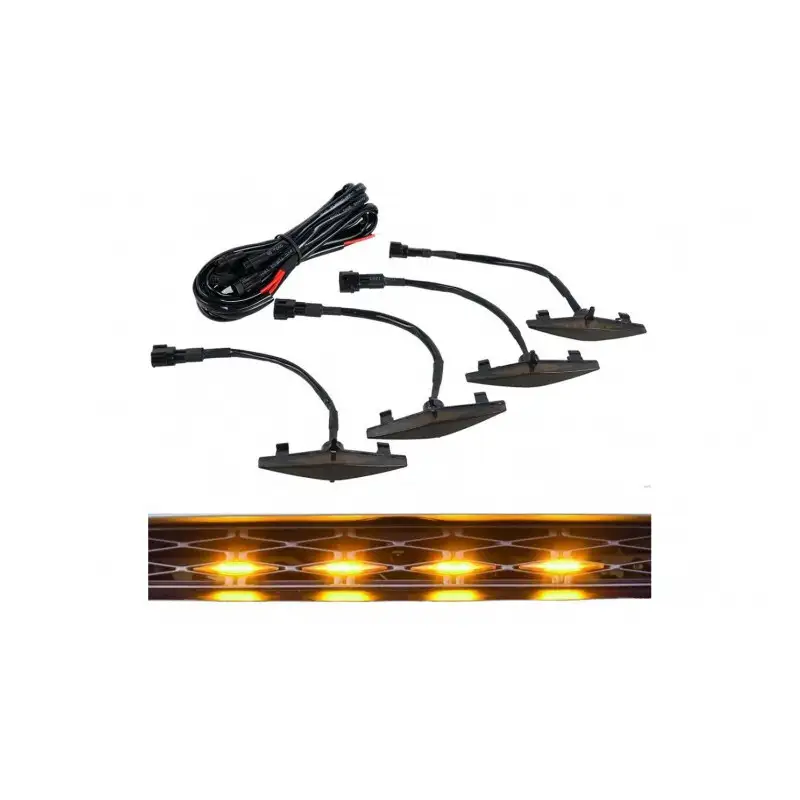 Set 4 x Lumini de zi, decoratie grila fata, 12/24V, doua modele