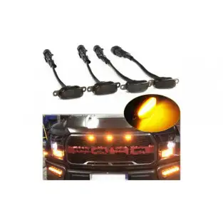 Set 4 x Lumini de zi, decoratie grila radiator, 4W, 12V 2