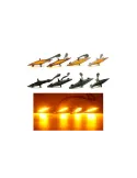 Set 4 x Lumini de zi, decoratie grila radiator, 4W, 12V