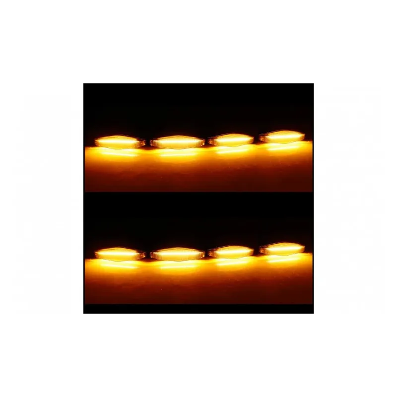 Set 4 x lumini de zi, decoratie grila radiator, 3W red-mag.ro